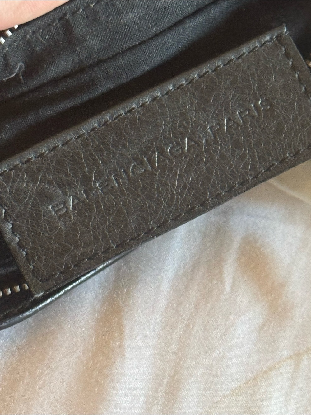 Balenciaga Makeup Pouch Clutch Anthracite Agneau Lambskin - Picture 3 of 8